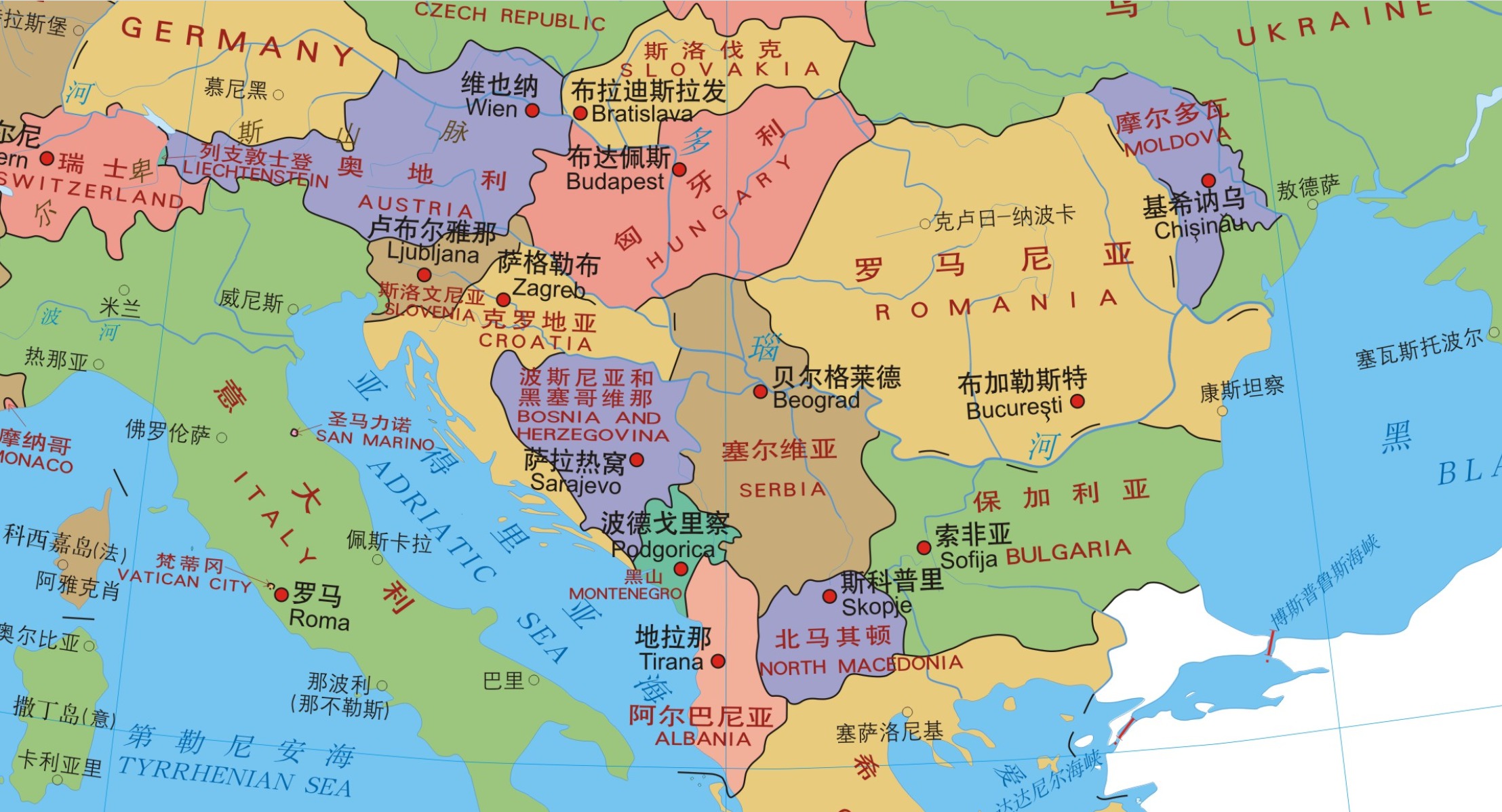 地图上的塞尔维亚图片