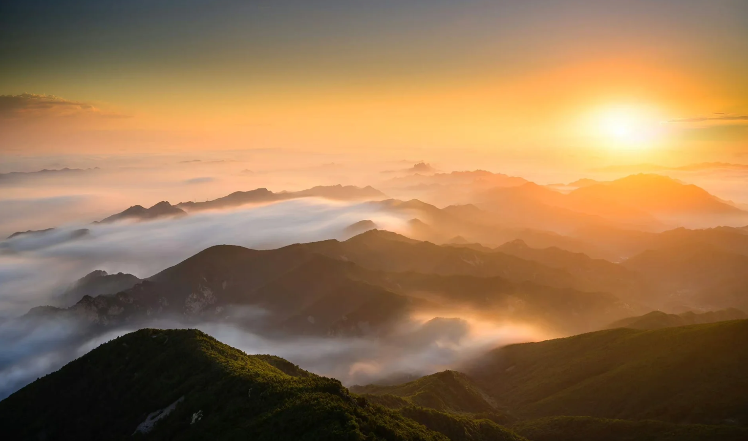 密云雾灵山风景区图片