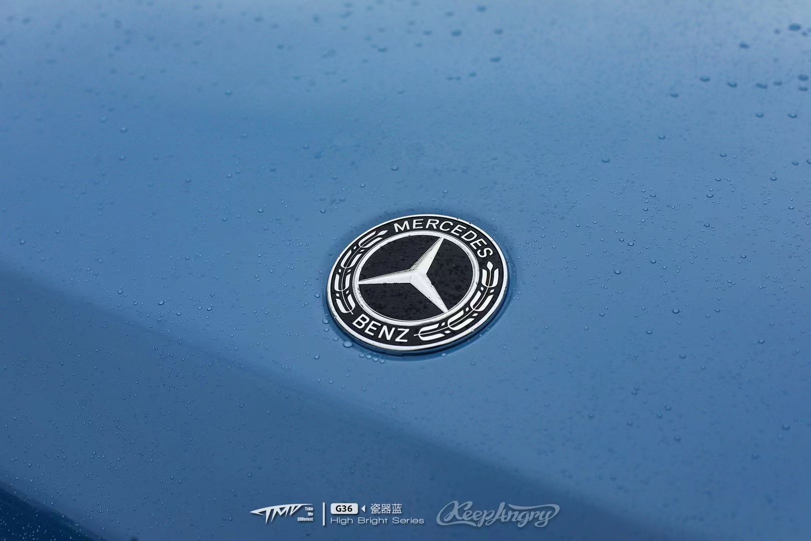 tmd潮牌改色膜车膜奔驰 g63瓷器蓝