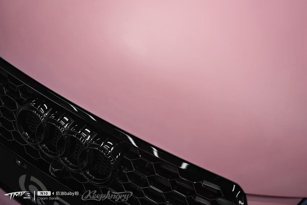 tmd潮牌改色膜—奥迪rs7奶油baby粉