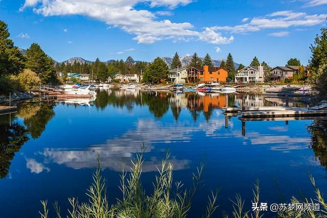 美国塔霍湖(lake tahoe),山湖小船