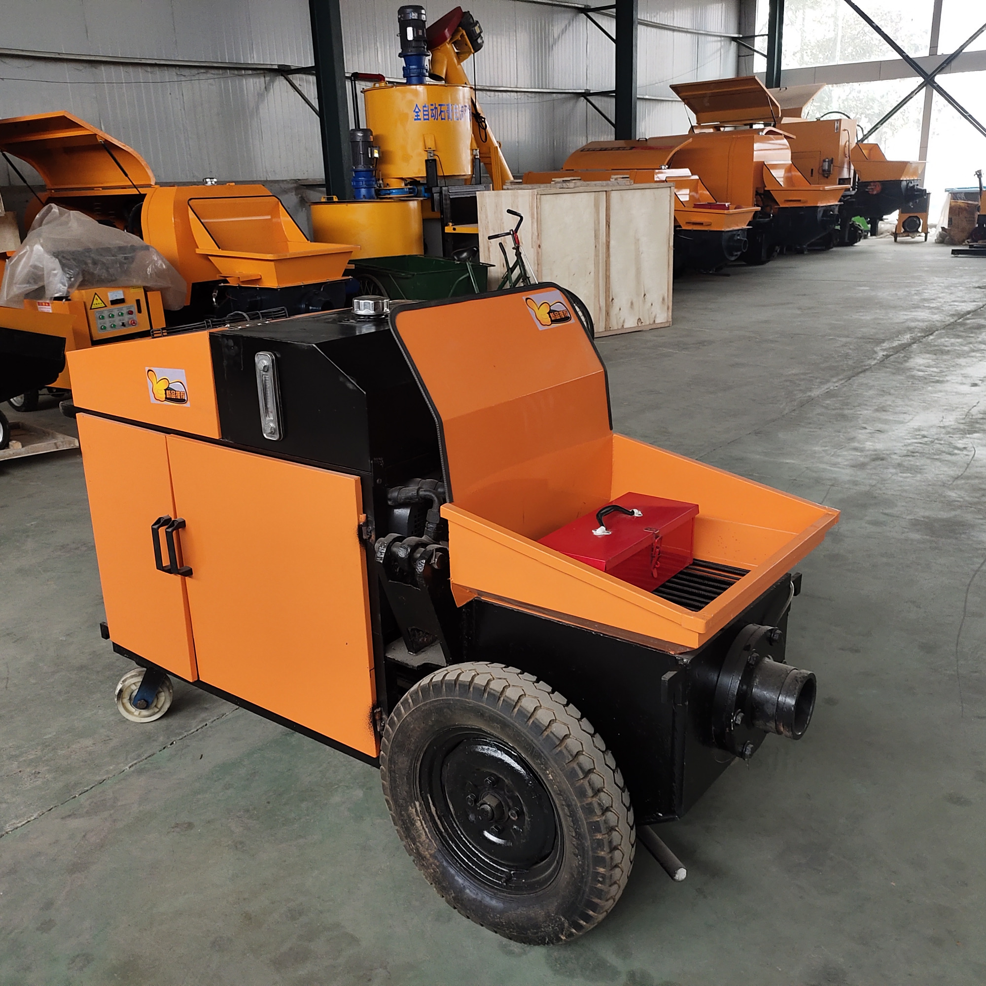 二次构造柱卧式泵 柴油版50型混凝土输送泵