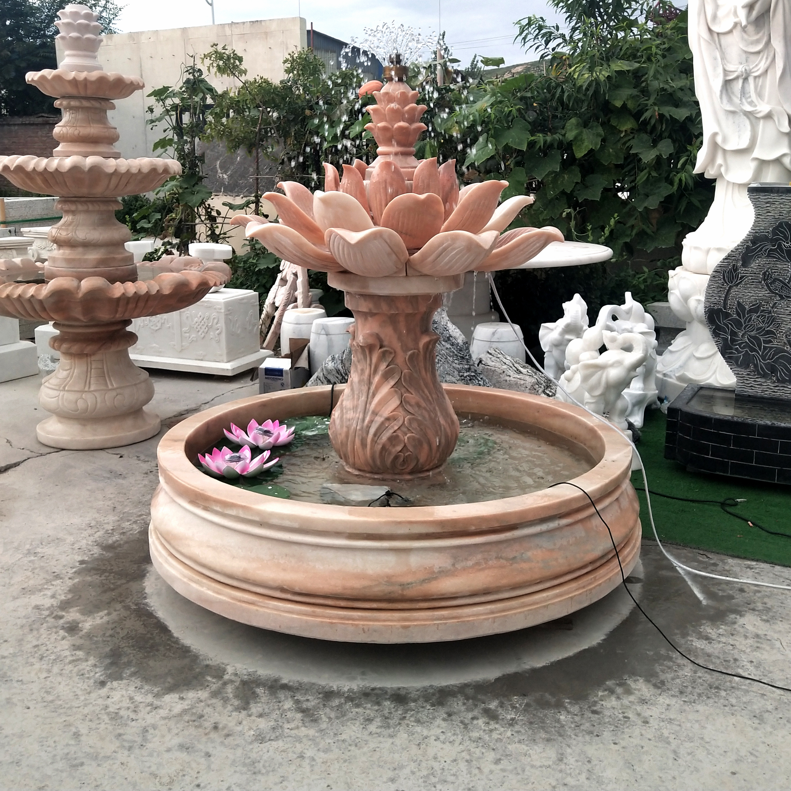 石雕喷泉,选择—多红雕塑