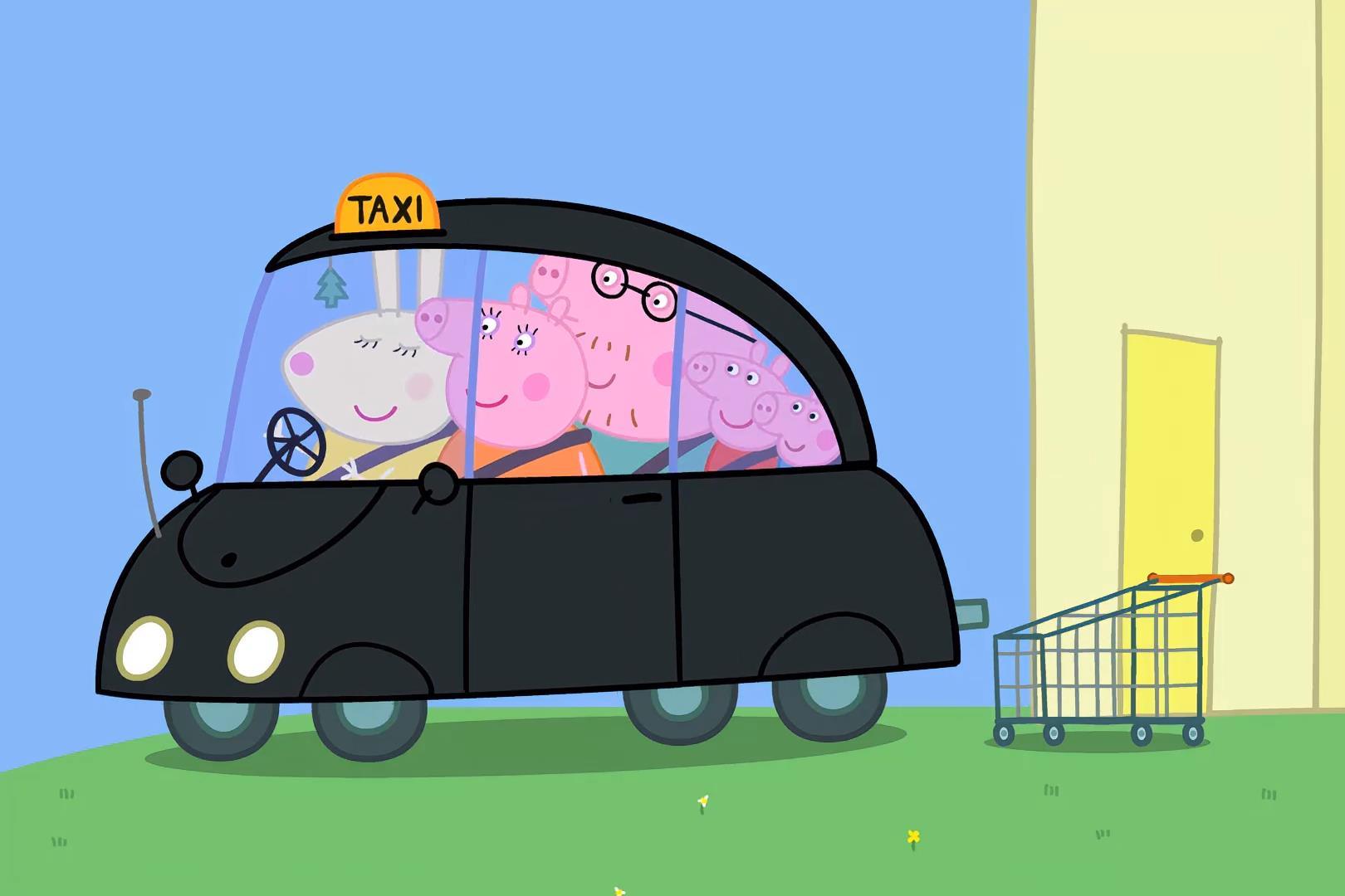 小猪佩奇:兔小姐不停打工,为何买不起车,隔壁猪爸爸都开敞篷车