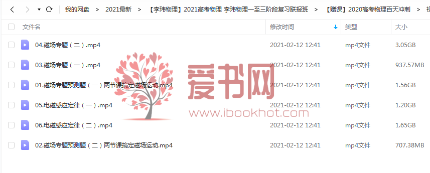 2021高考物理 李玮物理一至三阶段复习联报班百度云下载