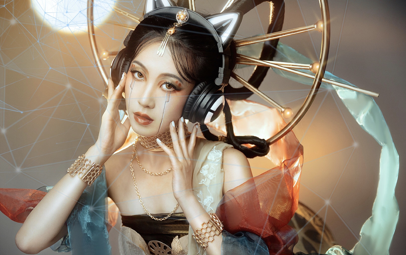 妹子真会玩,带猫耳穿汉服,本以为会不协调,效果却很惊艳!