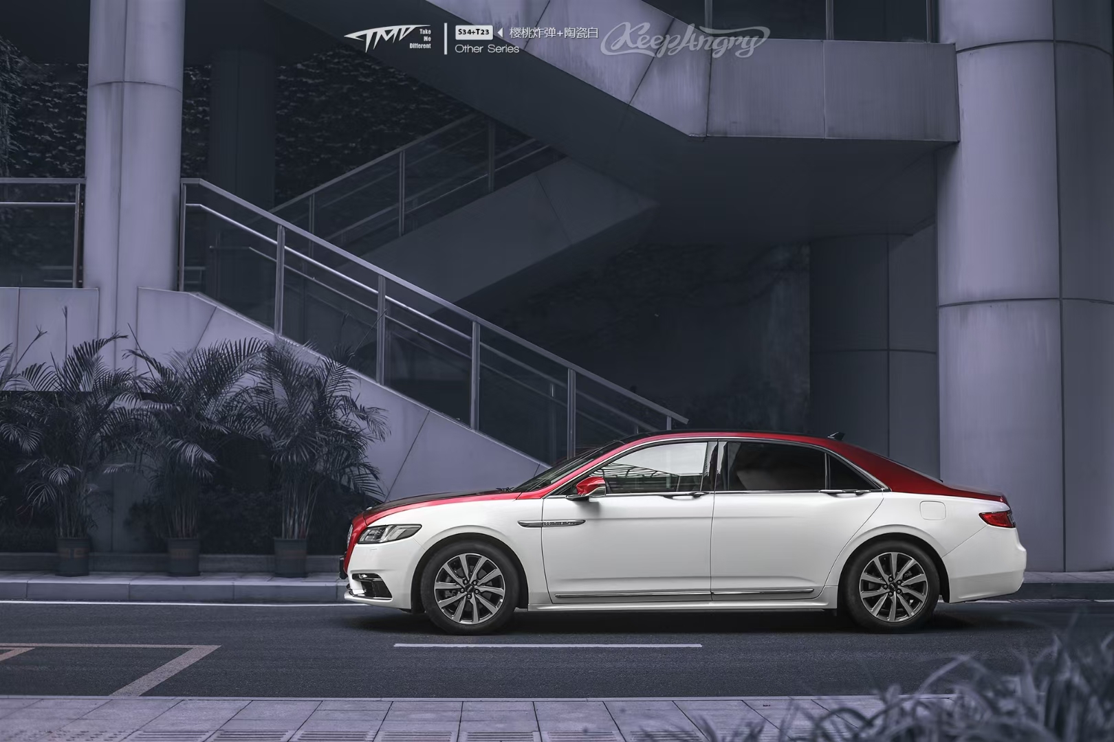 林肯tmd潮牌车膜改色膜樱桃炸弹 陶瓷白