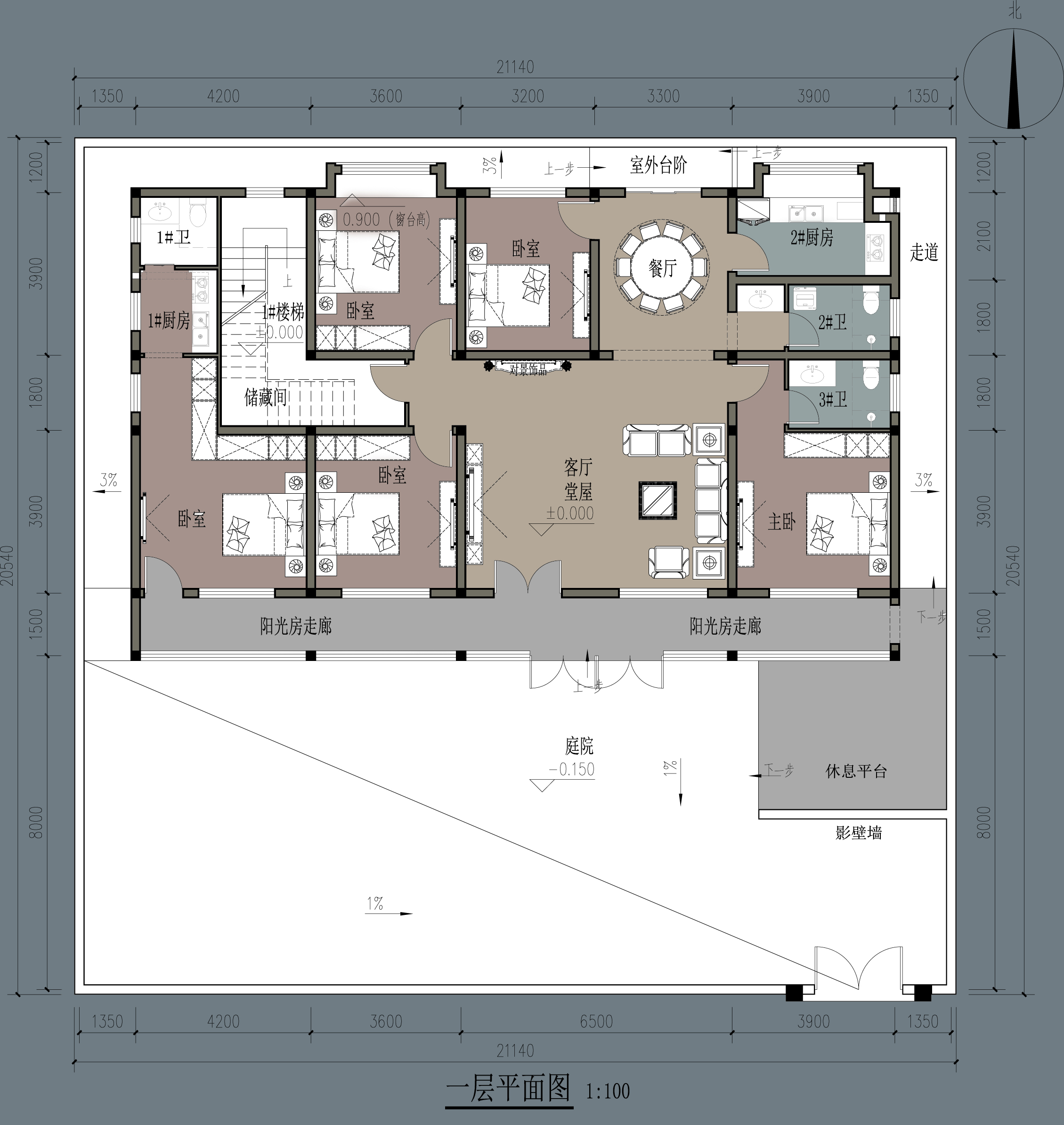 农村自建带阳光房的平房小院,5室1厅还有阁楼,冬天再也不怕冷了