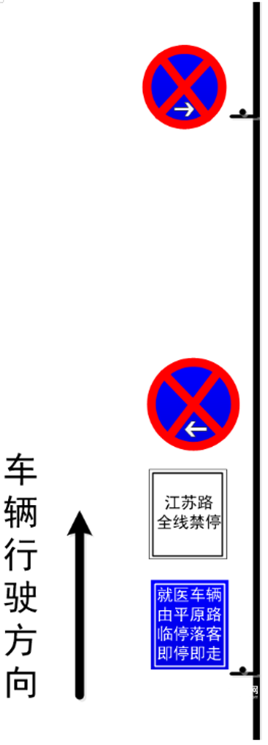 行车注意!江苏路禁止停车排队 青医附院(西院区)交通优化