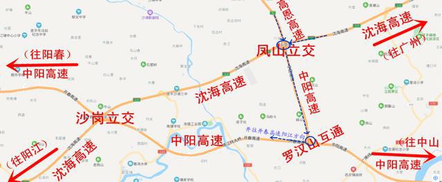 a线:从中江高速龙溪互通转入广中江高速,再从南靖互通转入佛开高速;b