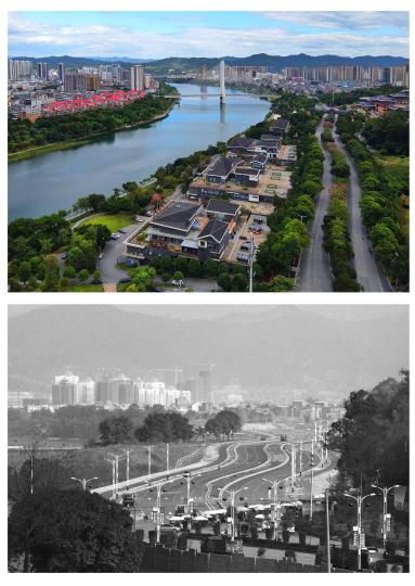 新旧图片见证红城百色撤地设市20年发展变迁
