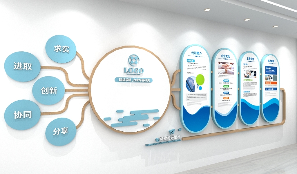 员工风采企业文化墙照片墙3d展示墙图片