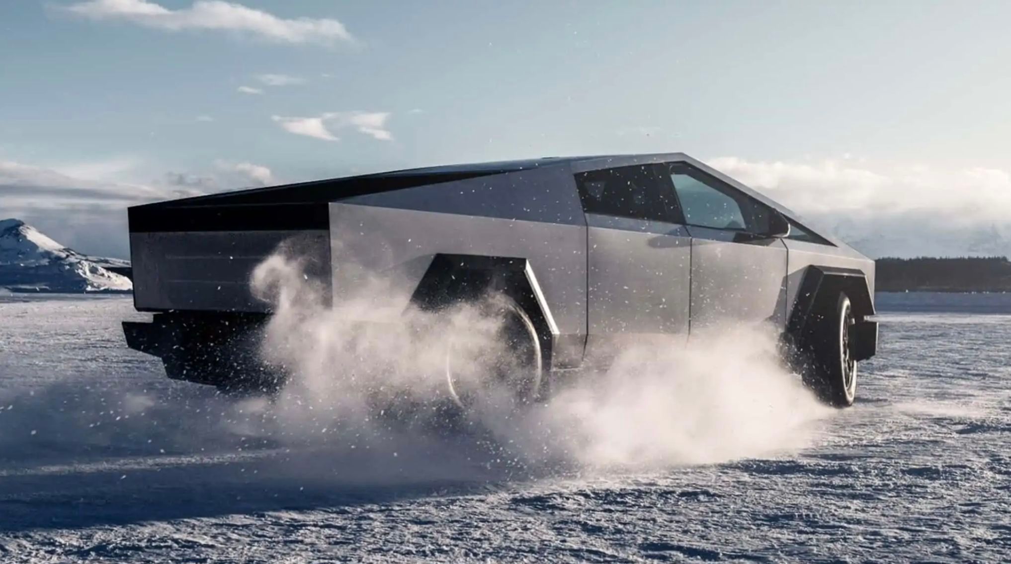 特斯拉cybertruck电动皮卡雪地测试最快年底量产
