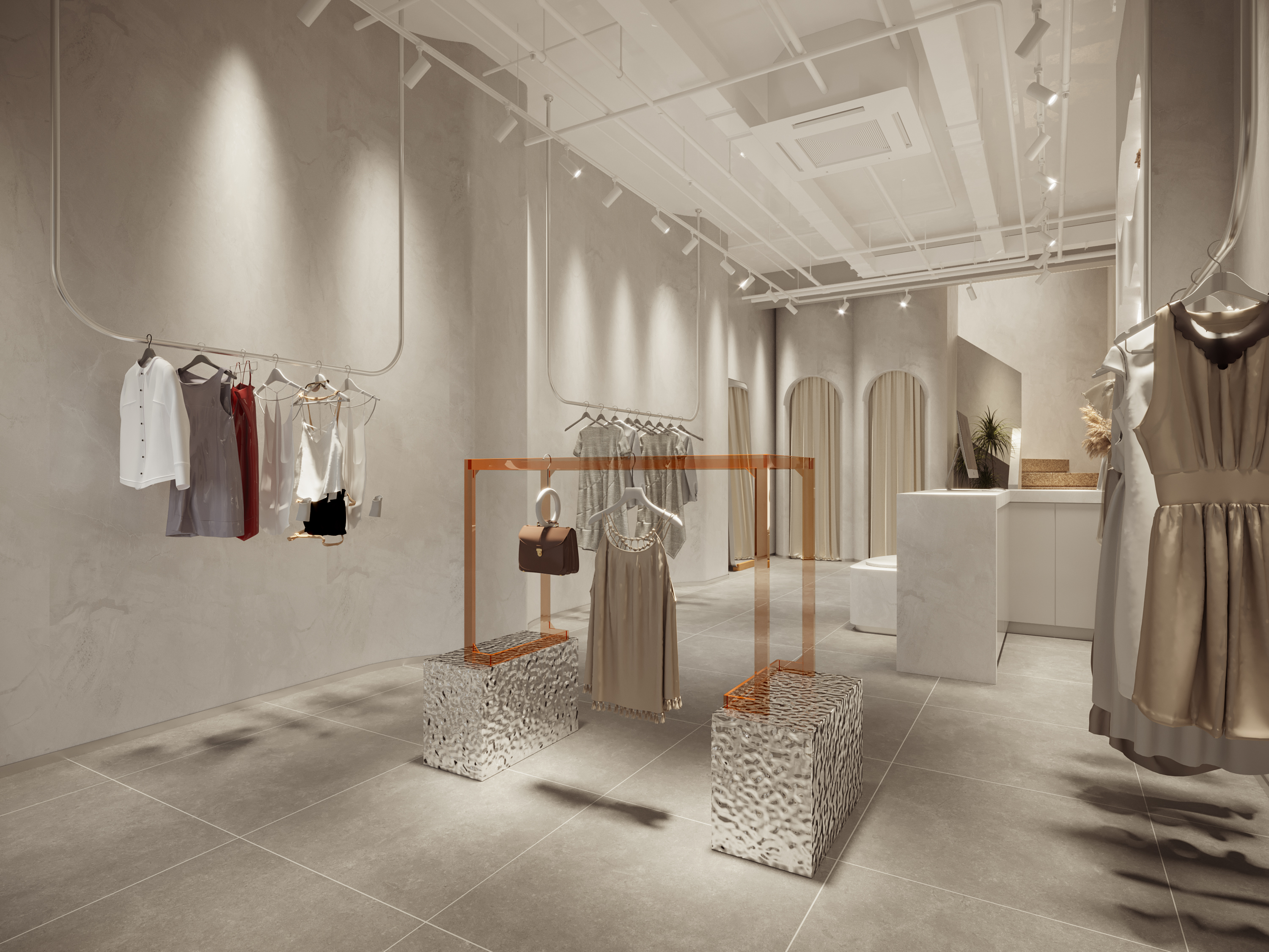 宁波品牌女装店装修设计,打造高端店铺空间