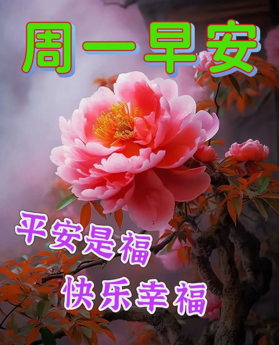 週一早安,溫馨祝福圖片帶字