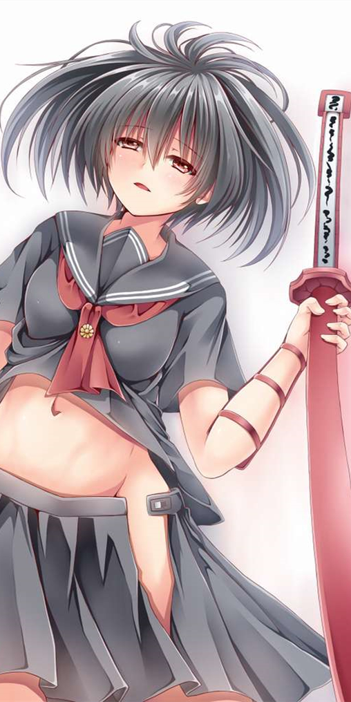 《斩!赤红之瞳》黑瞳,动漫全面屏壁纸分享