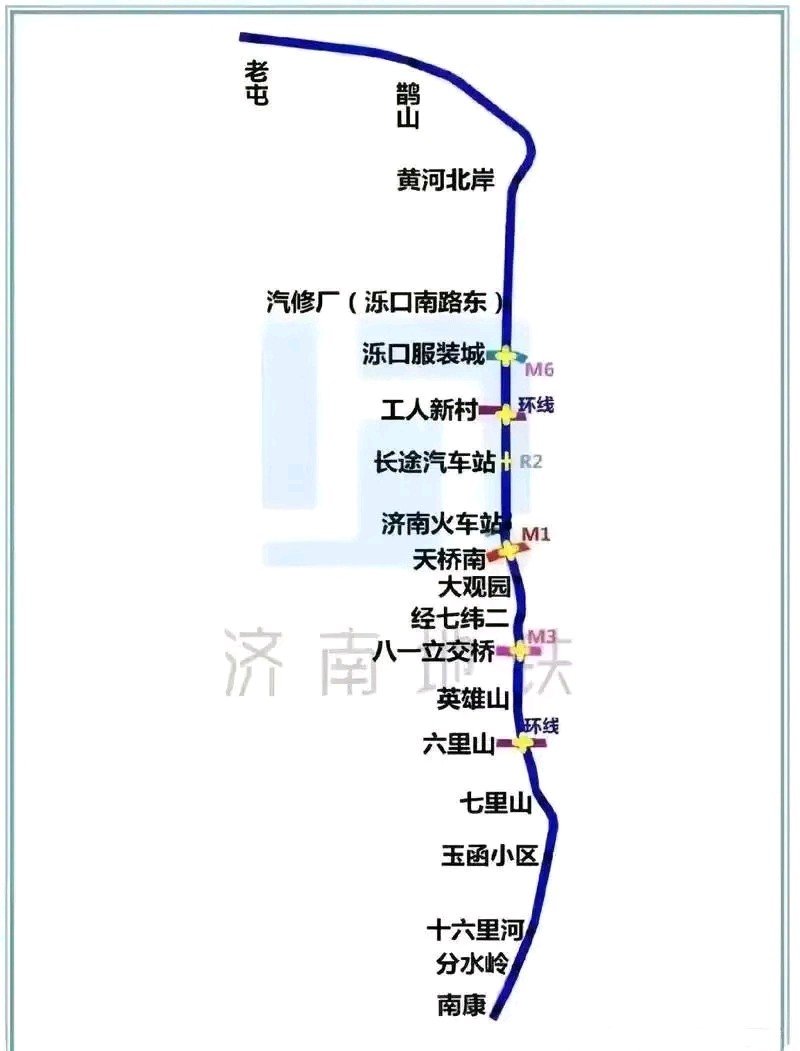 济南最新地铁线路图,9条全部整理齐了!