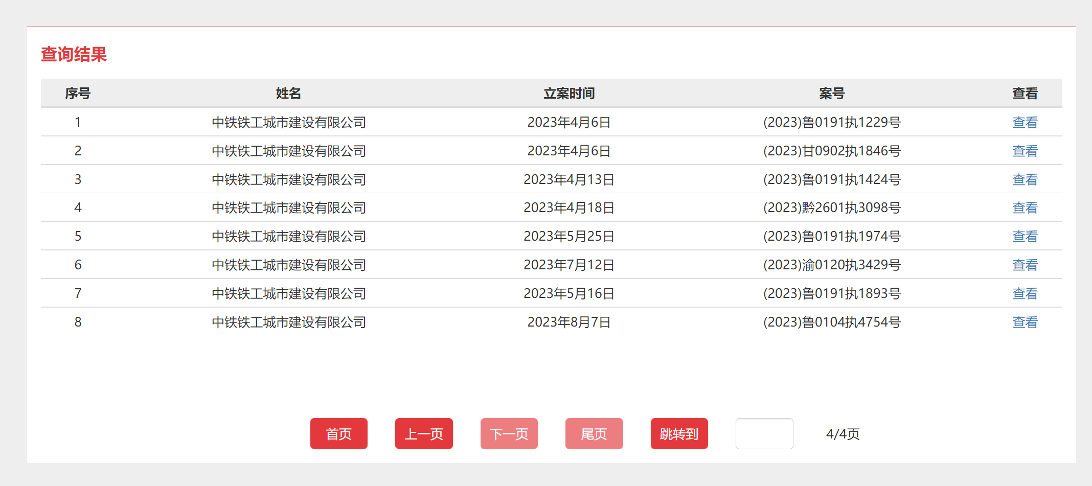 中铁铁工城市建设有限公司新增被执行人信息 公司还存在多条失信被