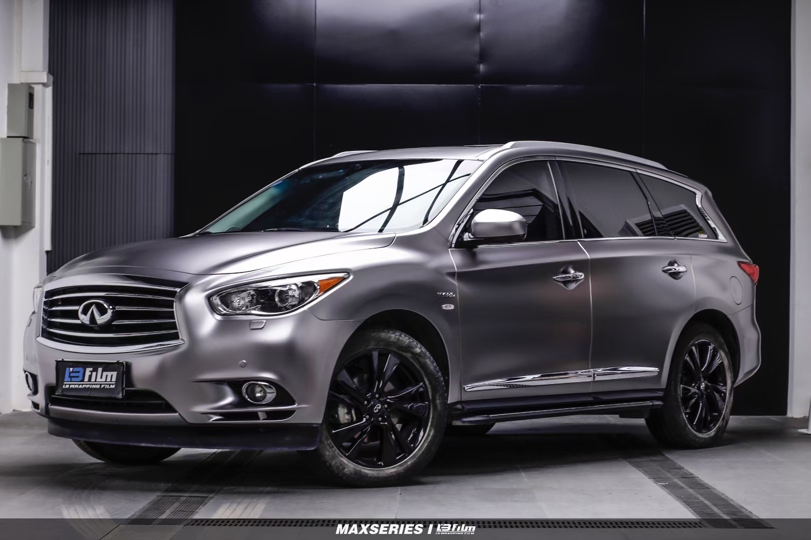 英菲尼迪qx60-lb改色膜电光战斗灰,金属战士 霸气降临!