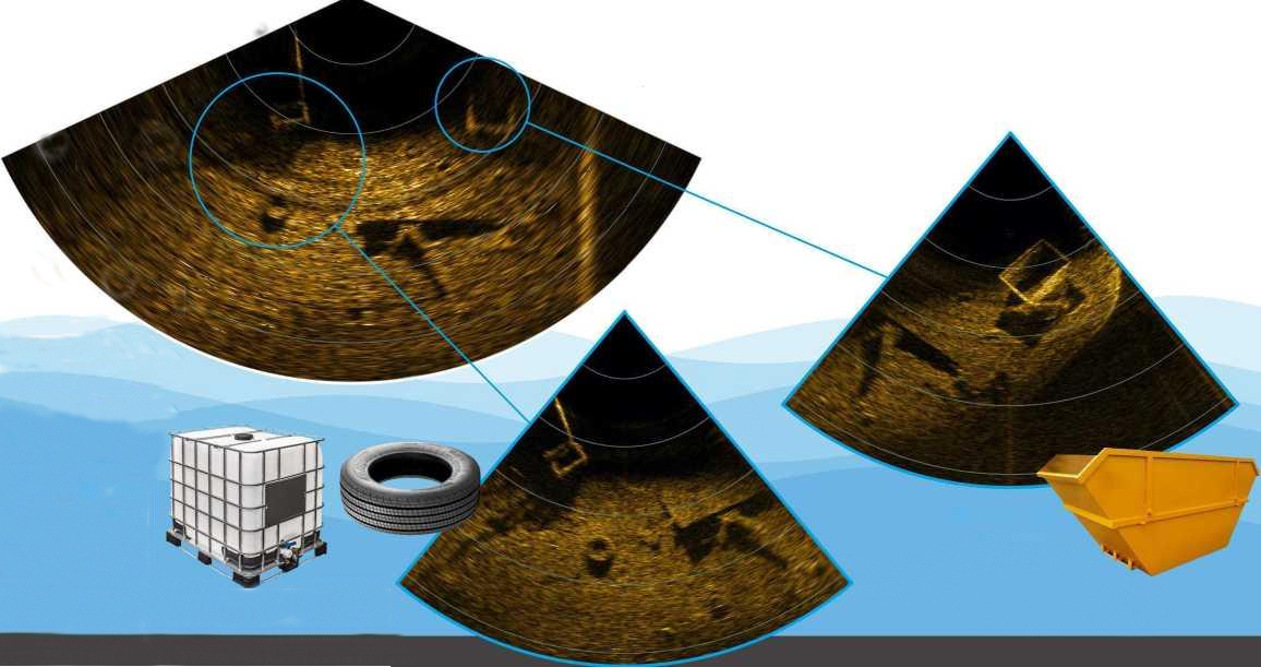 水下前视声呐探测 新宏新手持式扇形多波束成像声纳b超式高清显示