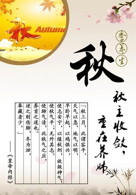 四季养生之"秋季养生"(1)(源于《黄帝内经》的养生知识)