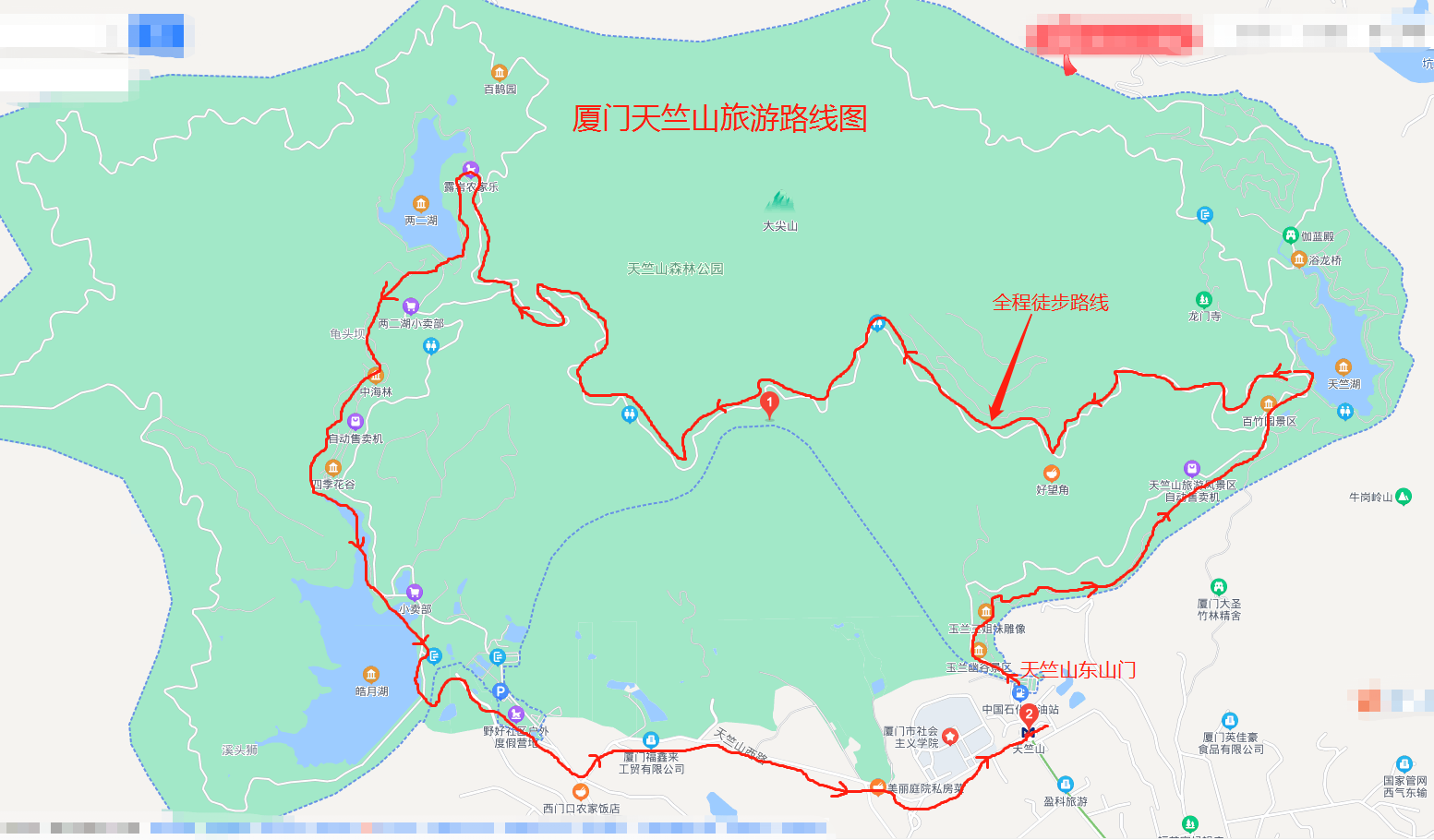 天竺山森林公园地图图片