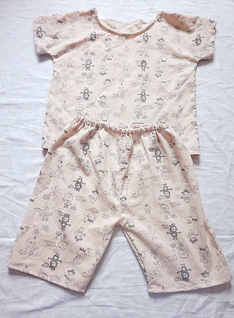 自制儿童睡衣,如何简单地做件衣服