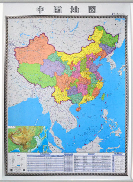 竖版中国地图