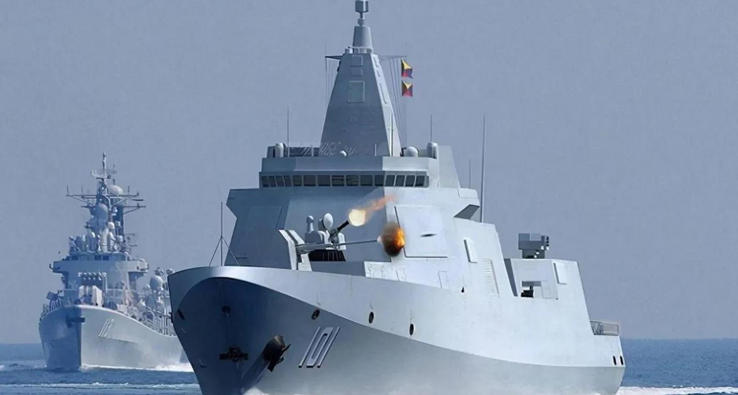 055驱逐舰对付一个中等国家的海军还是没问题的  目前即使美国海军的