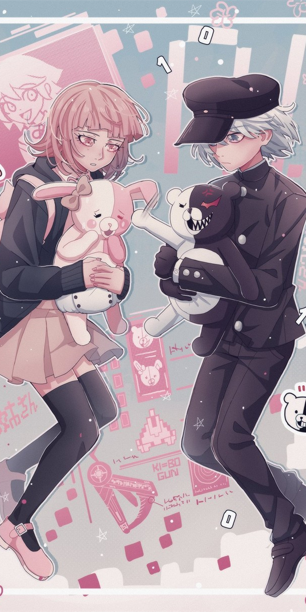 《弹丸论破》机望(kibo)和其他角色的奇怪组合,动漫全面屏壁纸