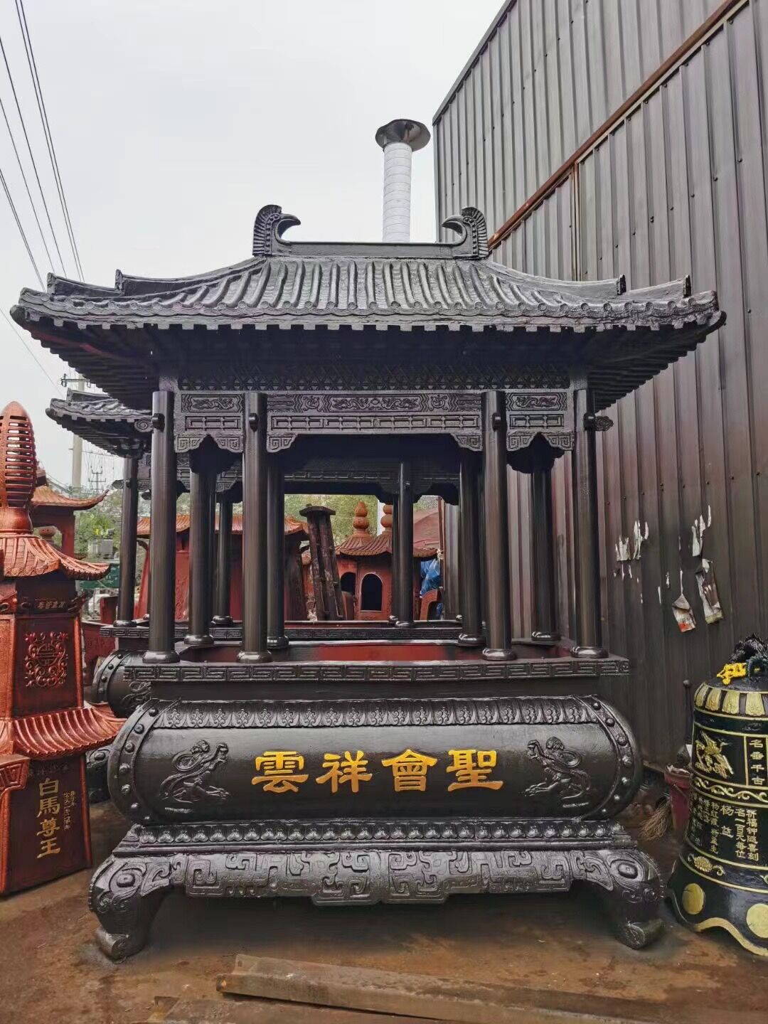 铸铁香炉寺庙烧香炉户外景区大香炉祠堂香炉定制