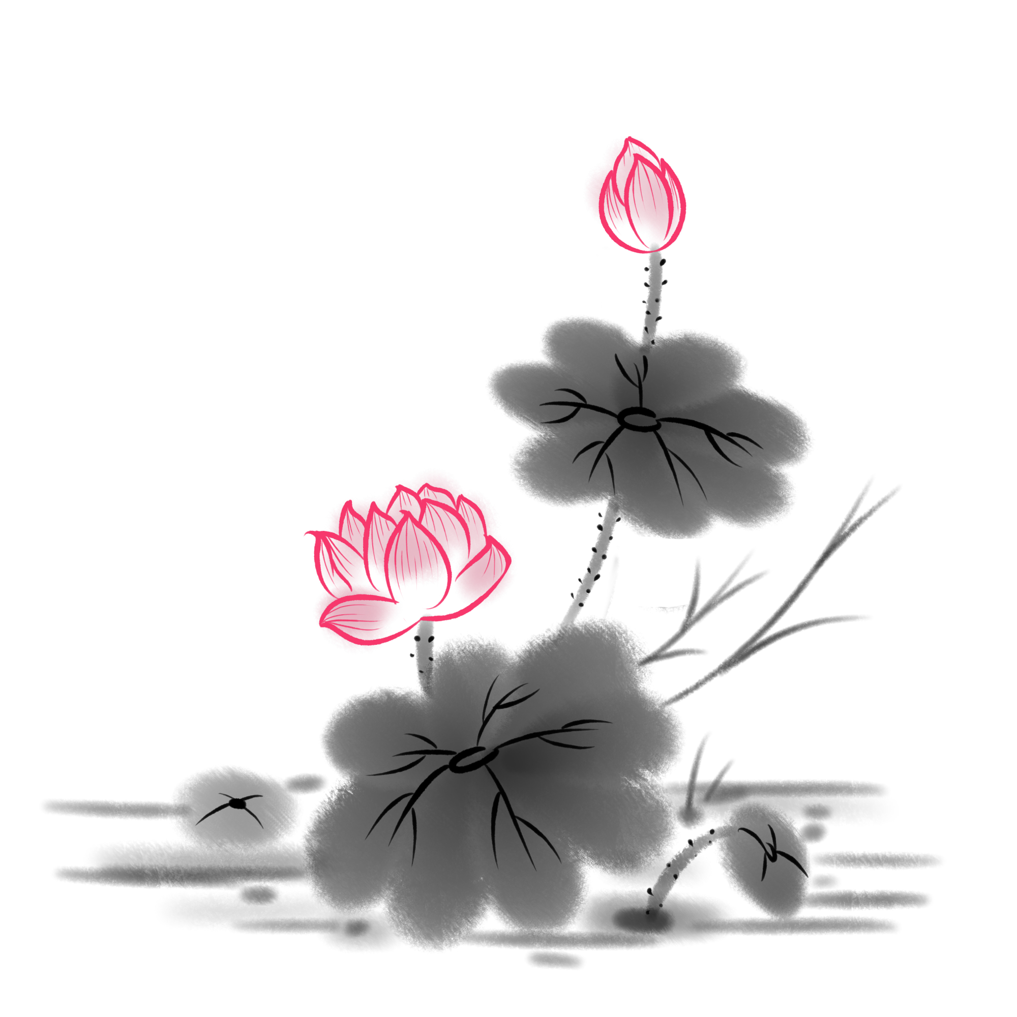 中国风水墨元素设计!国潮