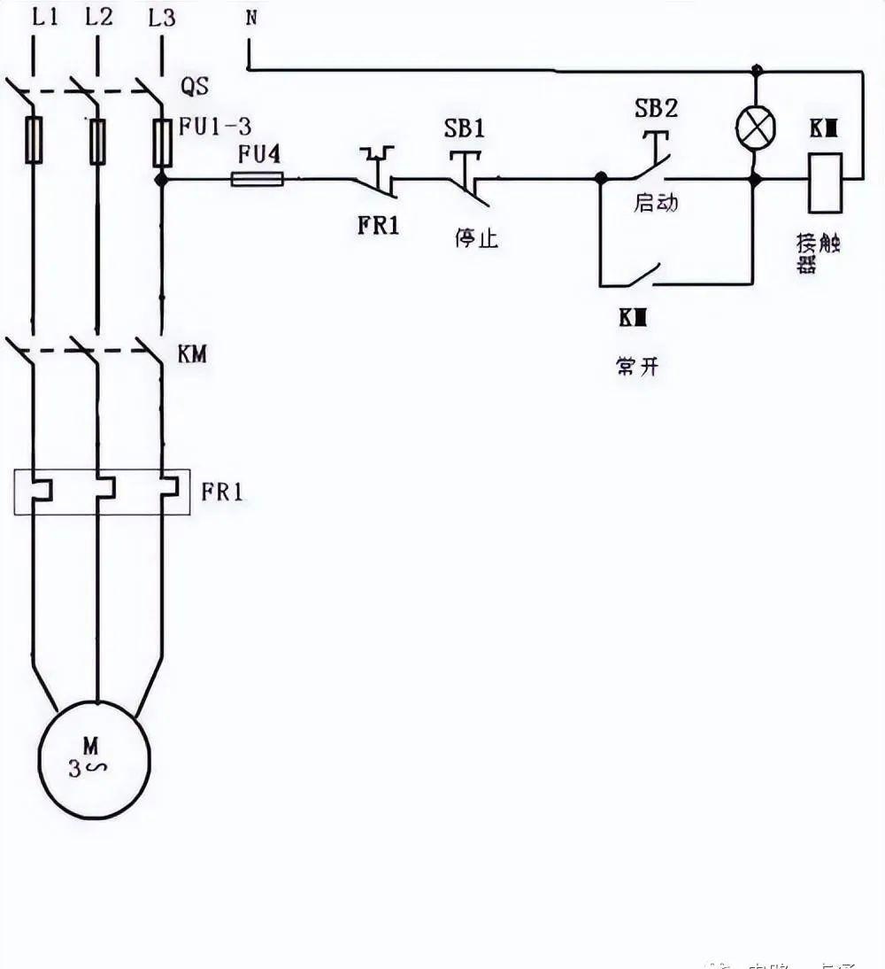 接触器线路图自锁图片