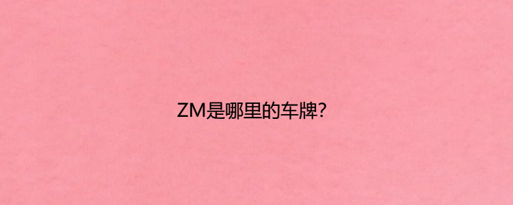 车牌ZM图片