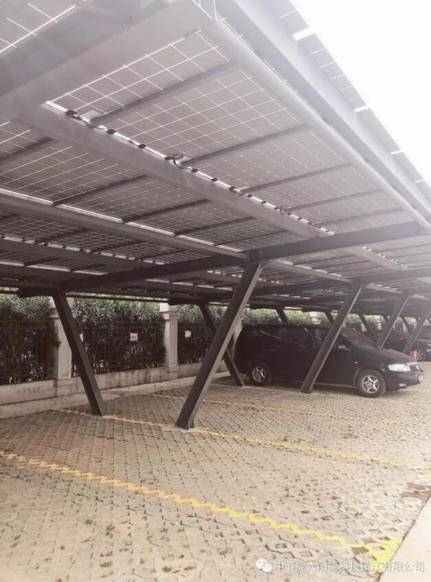 光伏车棚也叫太阳能车棚或者太阳能发电停车棚