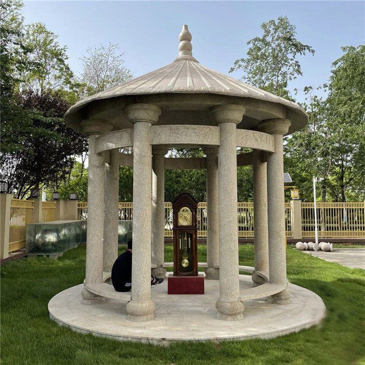 欧式仿古石凉亭 石雕长廊石亭子 六角石亭子销售价格