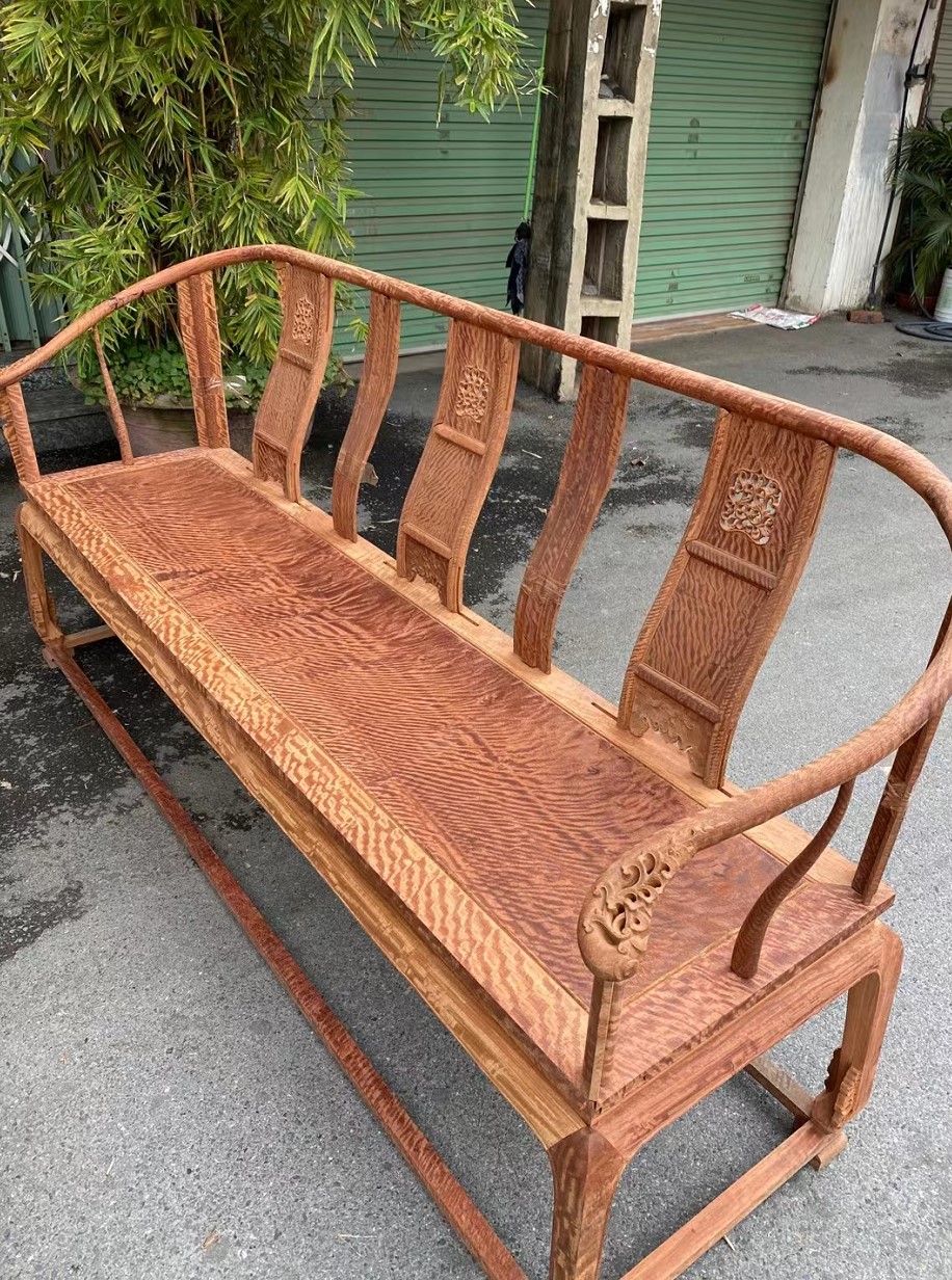 佳品皇宫椅沙发,缅花水波纹,原木呈现