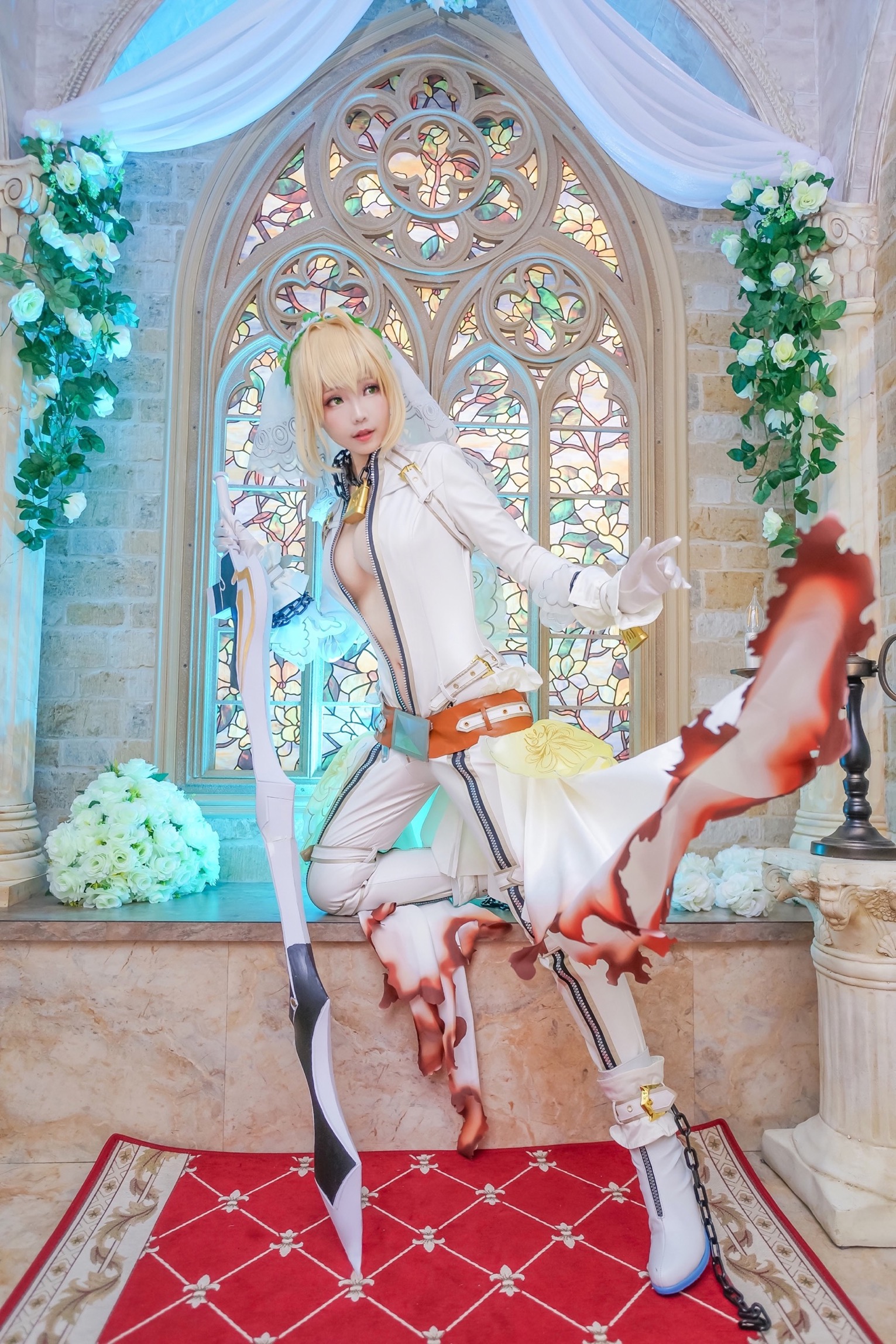 二次元cos - 尼禄·克劳狄乌斯-束缚花嫁衣裳@elyee子