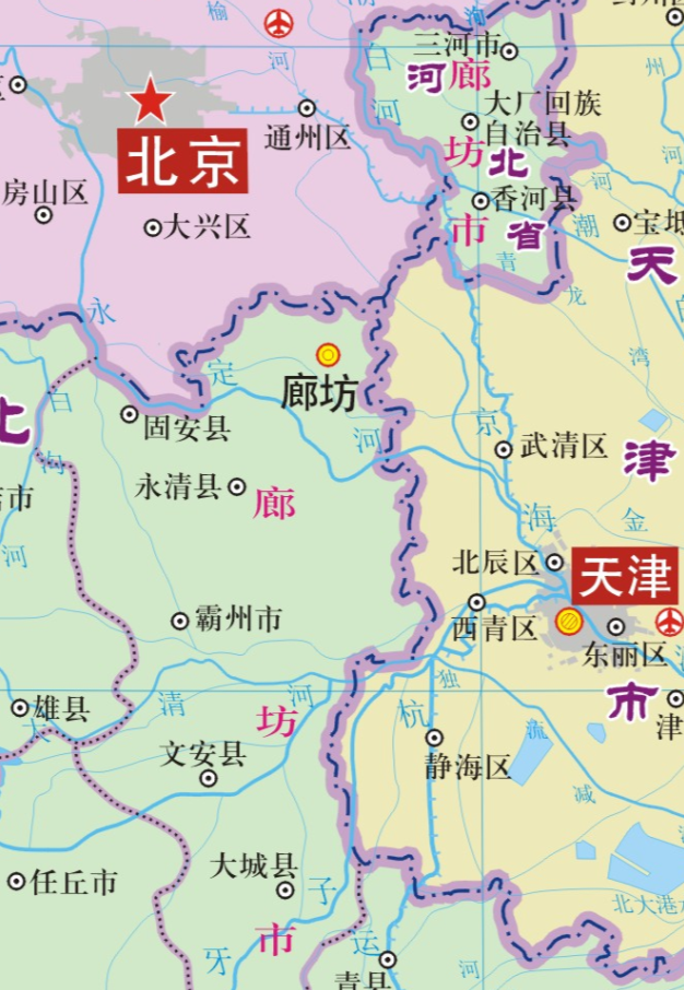 廊坊所有区县地图图片