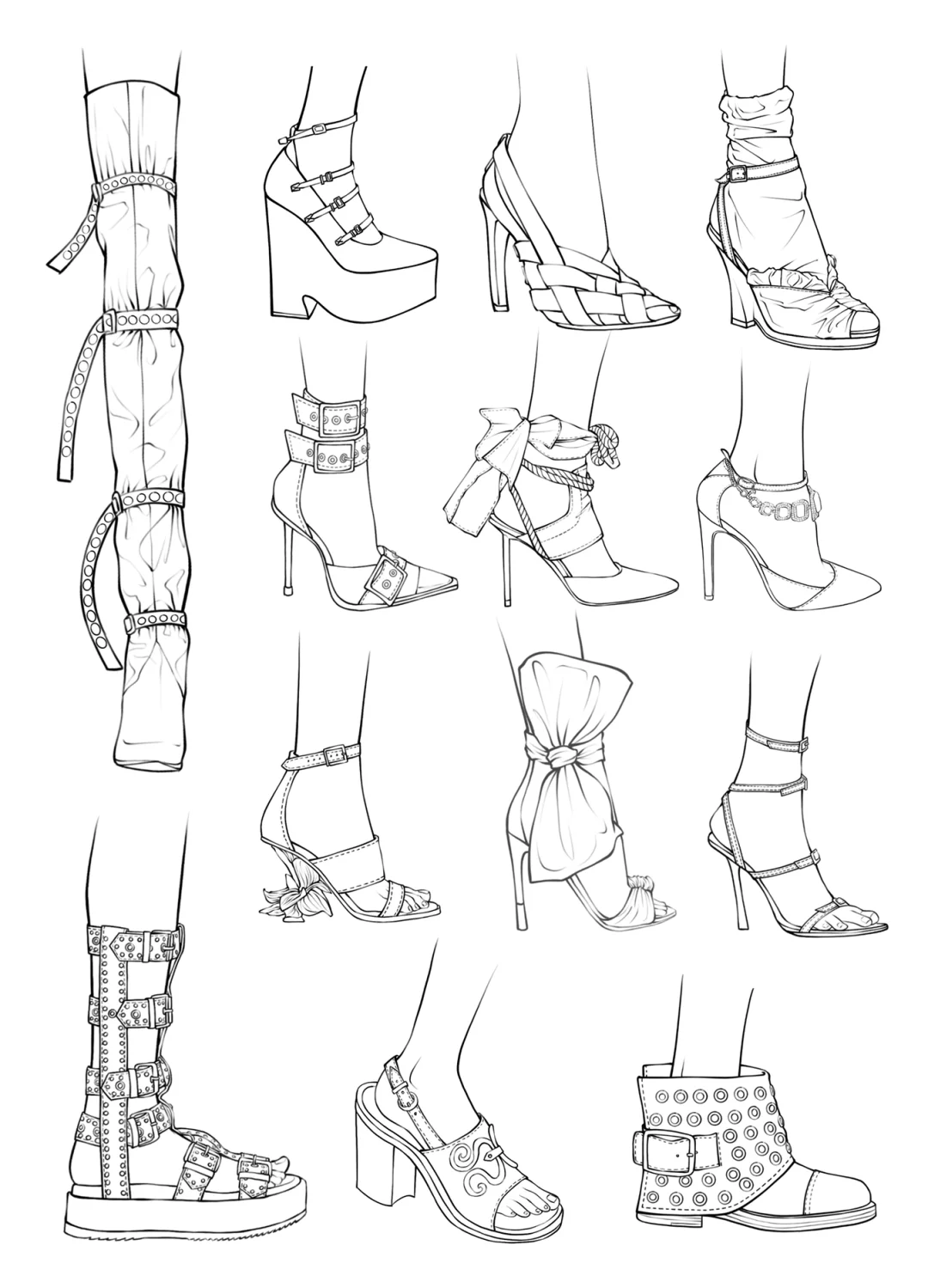 绘画高跟鞋的技巧与要点详解,素材参考助你成功!