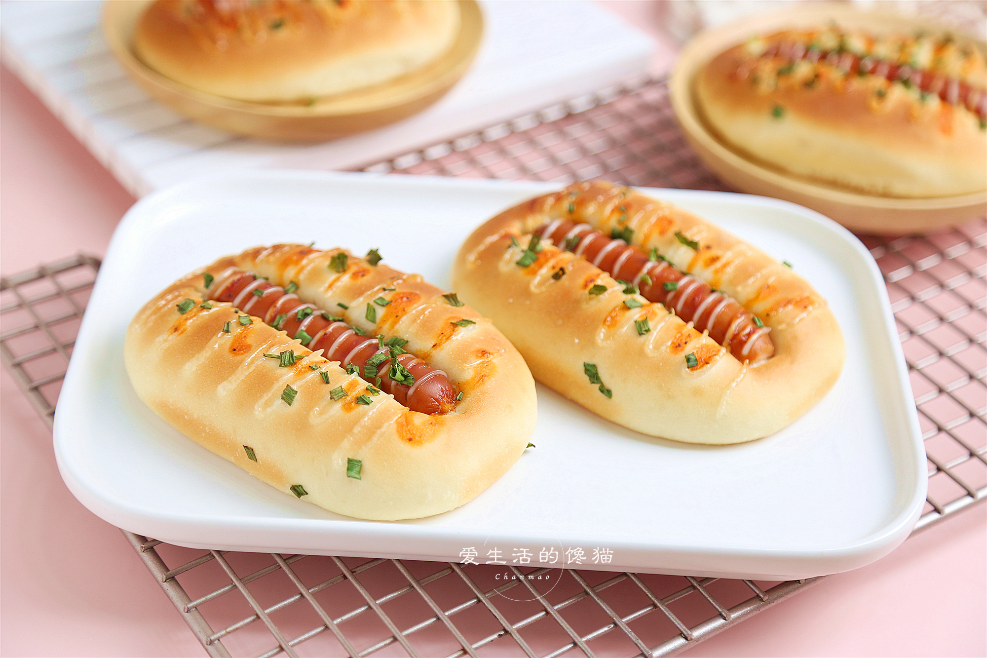 热狗面包的懒人做法,用料足,省时省力,香甜柔软,小白也零失败