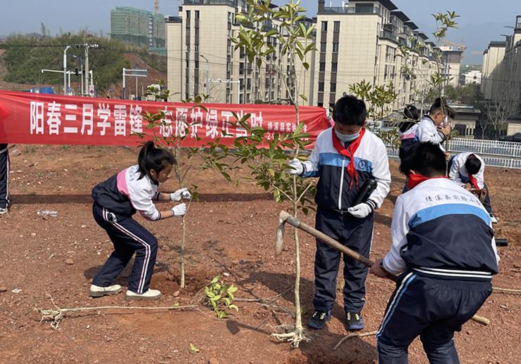 绩溪县实验小学开展义务植树活动