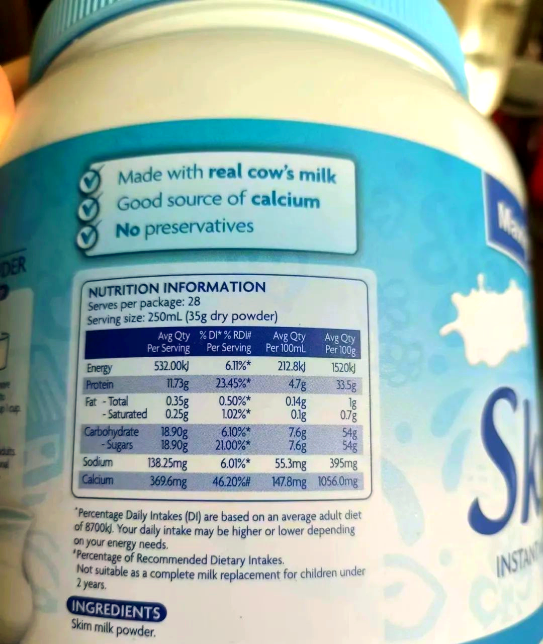 美可卓脱脂奶粉的优势与钙含量深度解析