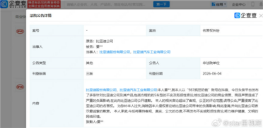 恶意抹黑豹5、网暴女车主！汽车博主987疯狂奶爸败诉：全网致歉比亚迪