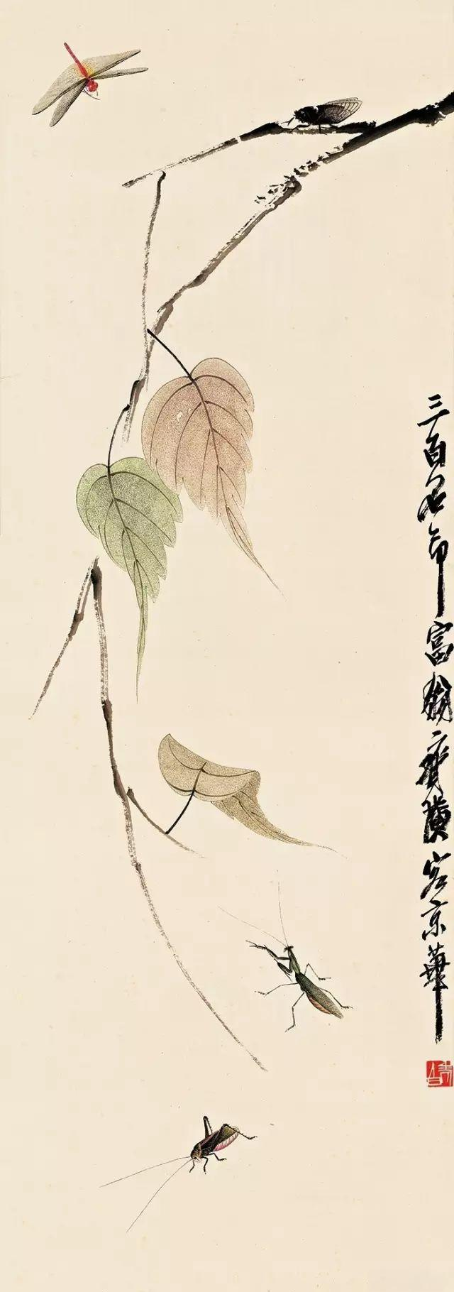 欣赏齐白石笔下的蝉图,感受"薄如蝉翼"的艺术效果