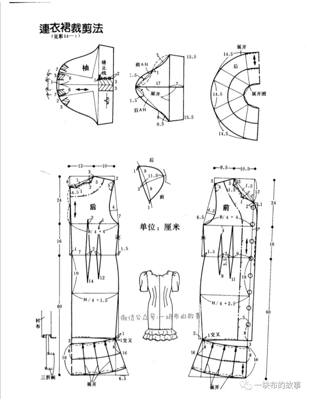 六款夏季连衣裙公式裁剪图
