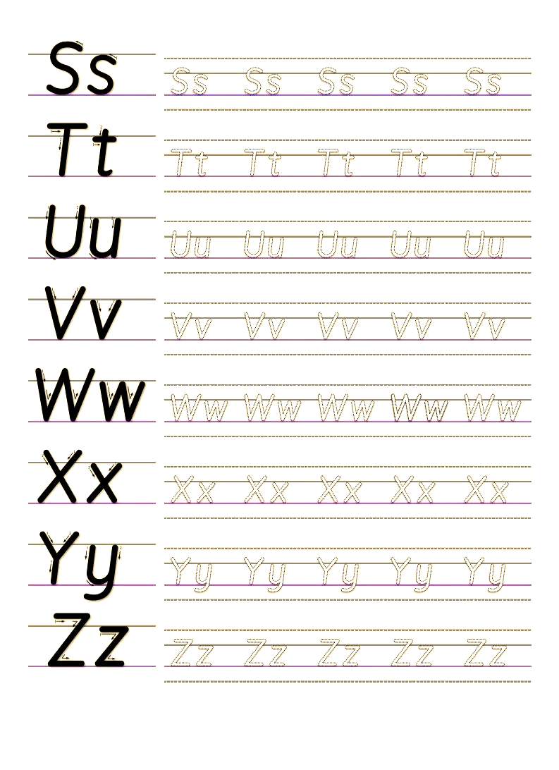 关于小学英语字母书写纸（衡水体）的信息