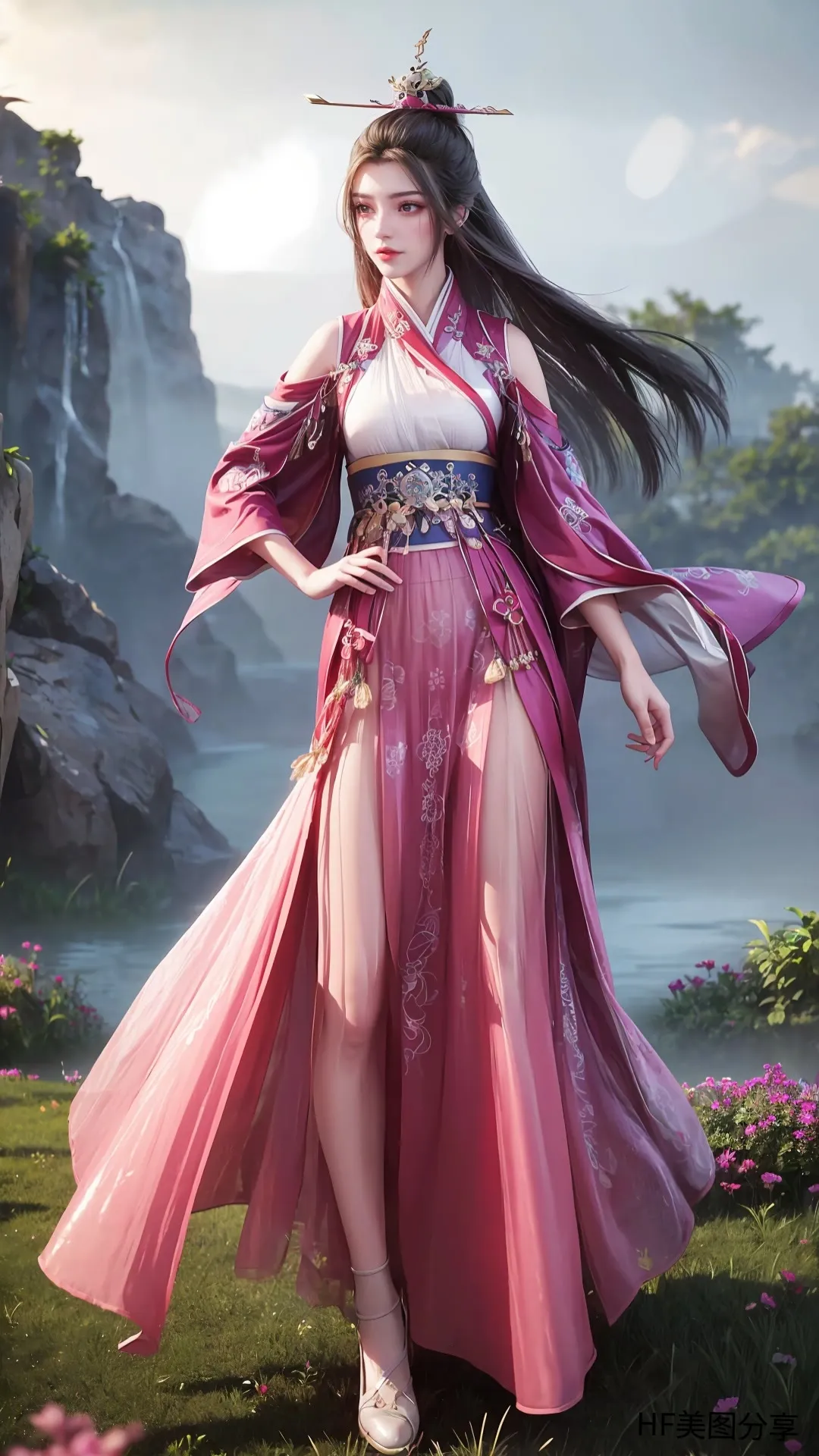 ai美女壁纸,面容精致,身材玲珑有致