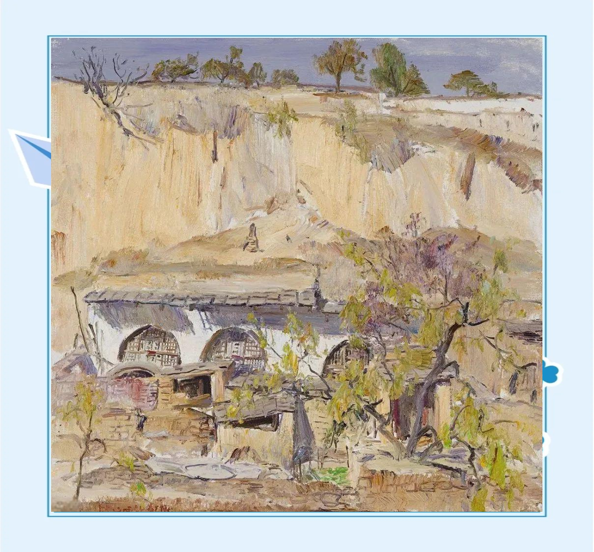 油画中的黄土高坡风光,诉说无尽的故事与情感