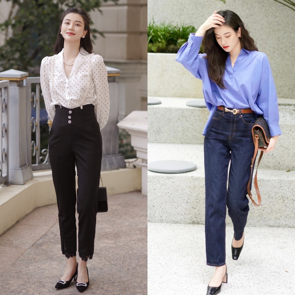 短上衣下面不一定穿裙子才好看,今年搭配这几条裤子,照样很时髦
